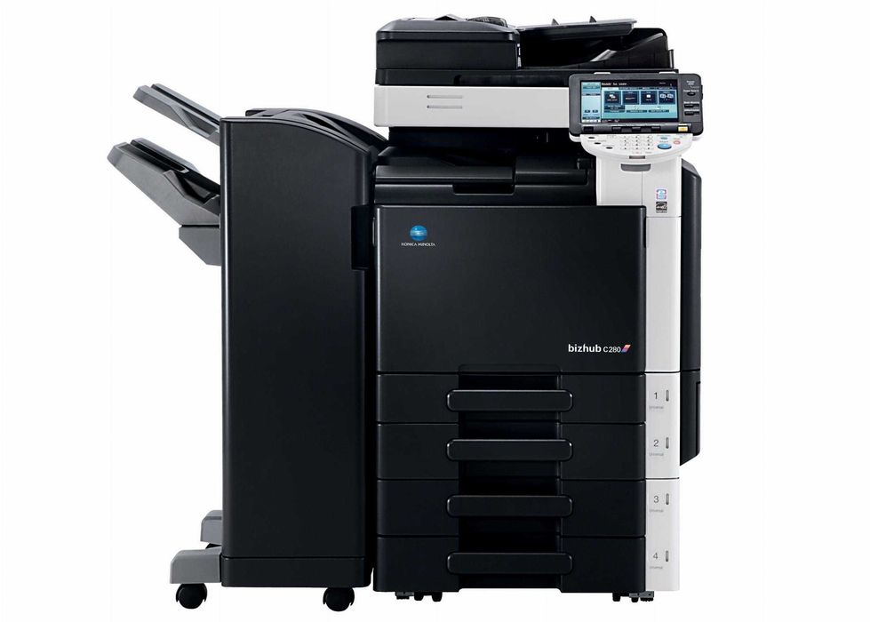 Kserokopiarka Konica Minolta Bizhub C280 profesjonalne urządzenie wielofunkcyjne: drukarka, skaner, kopiarka, kolor, duplex, sieć - Super Stan !