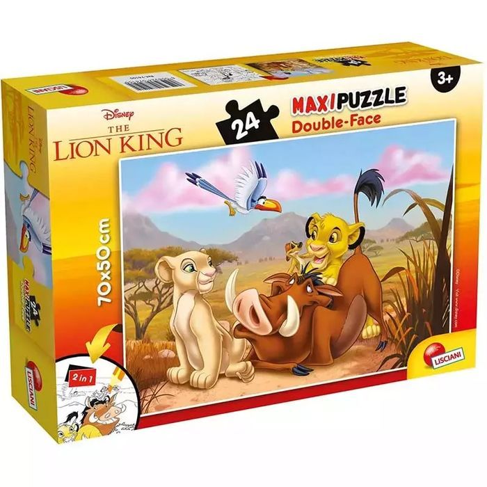 Puzzle Dwustronne Maxi 24 Elementy. Król Lew. Nowy Produkt