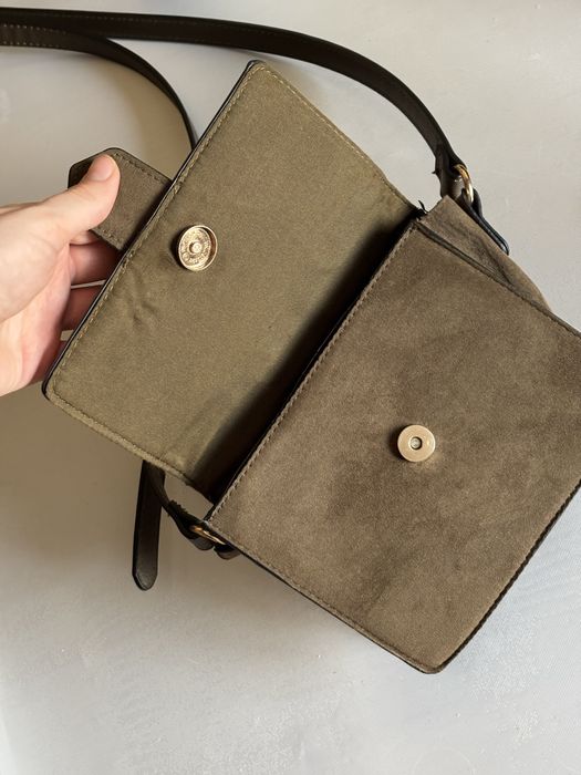 Сумка замш оливкова
