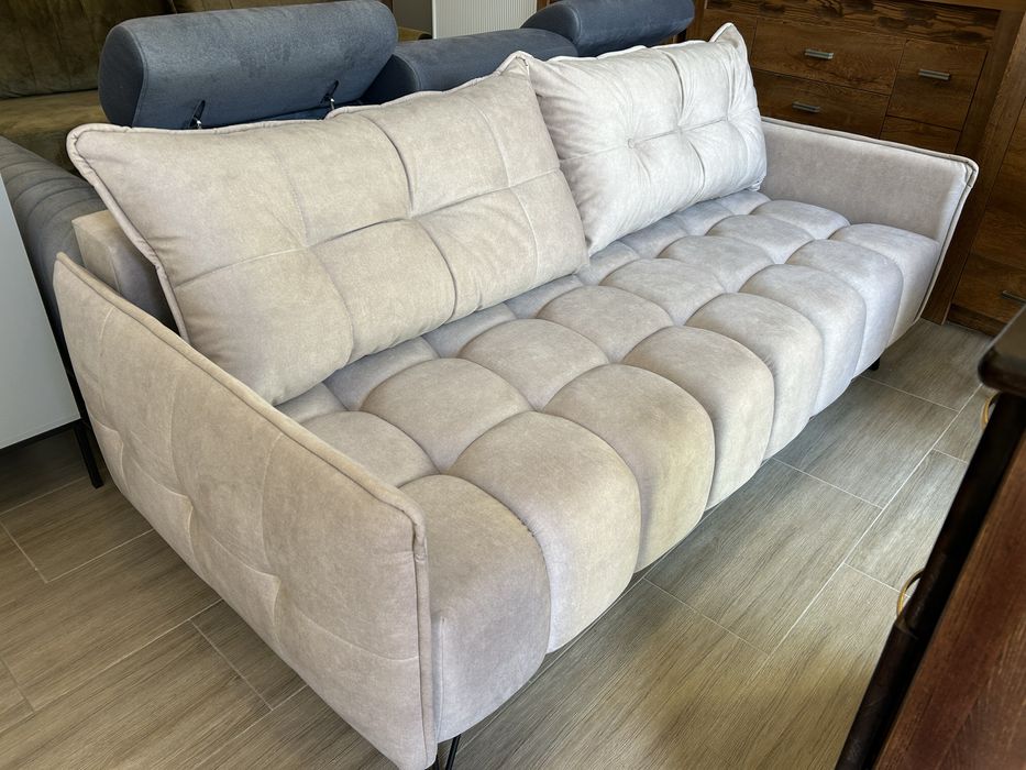 Kanapa, sofa z funkcją spania + pojemnik na pościel, sofa z wystawy sklepowej