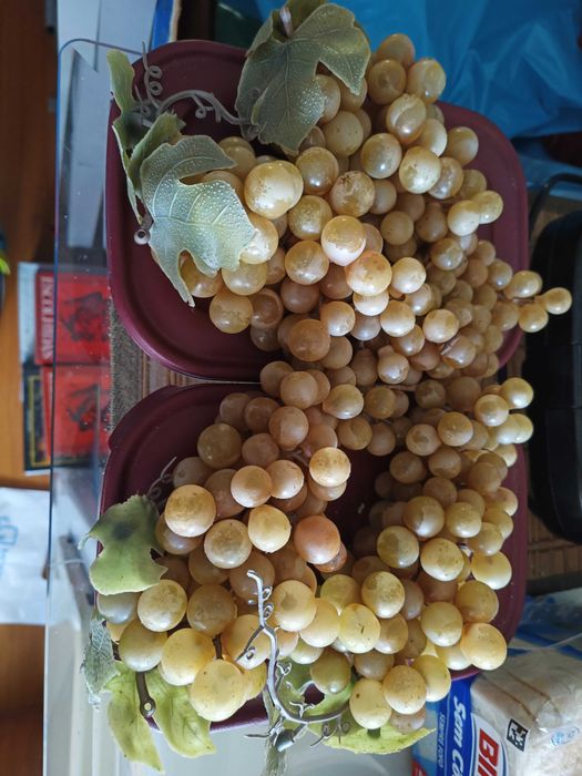 Cachos de uva em borracha