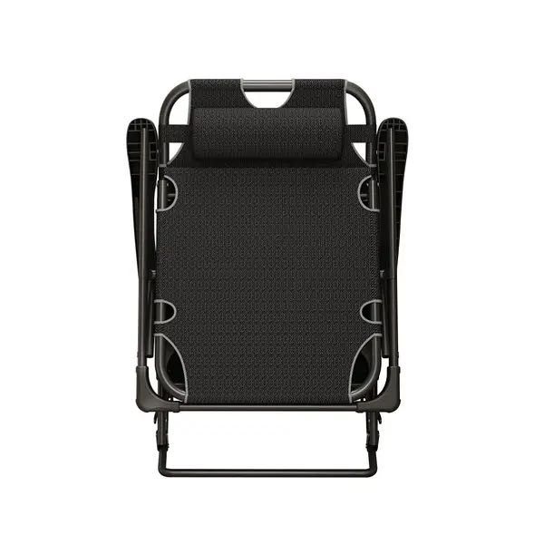 Розкладне крісло шезлонг садовий + матрац WCG FCB-S07PM