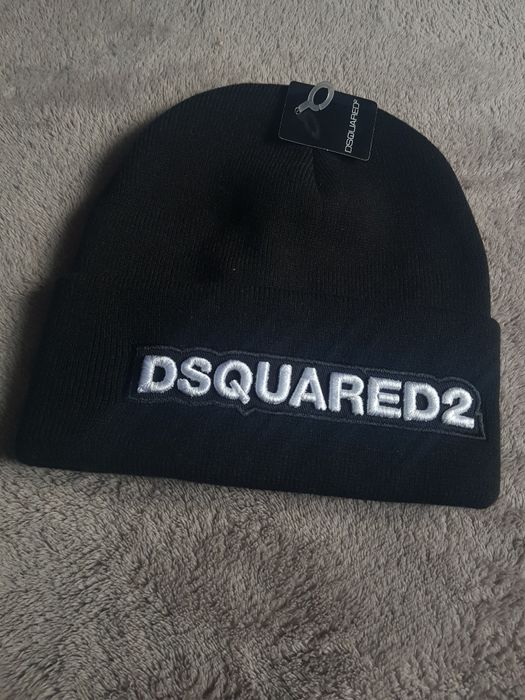 Czarna czapka dsquared 2 uniseks