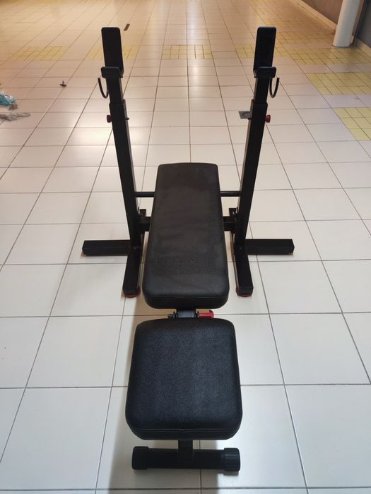 Banco Corenght de Musculação Supino Suportes de Barra Dobráveis