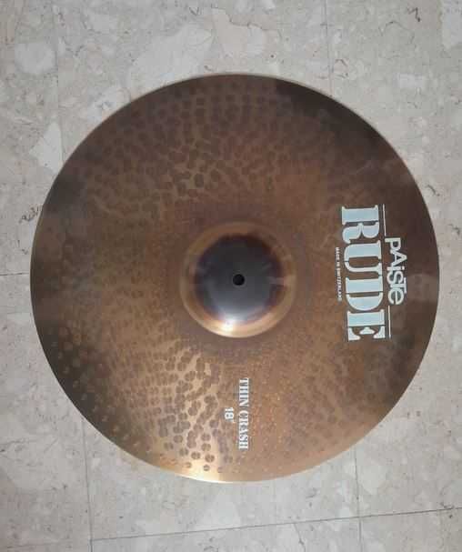 Prato Paiste 18" Rude Thin Crash - como novo