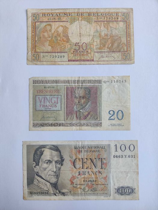 Notas estrangeiras antigas várias Espanha, México, Bélgica, Emirados