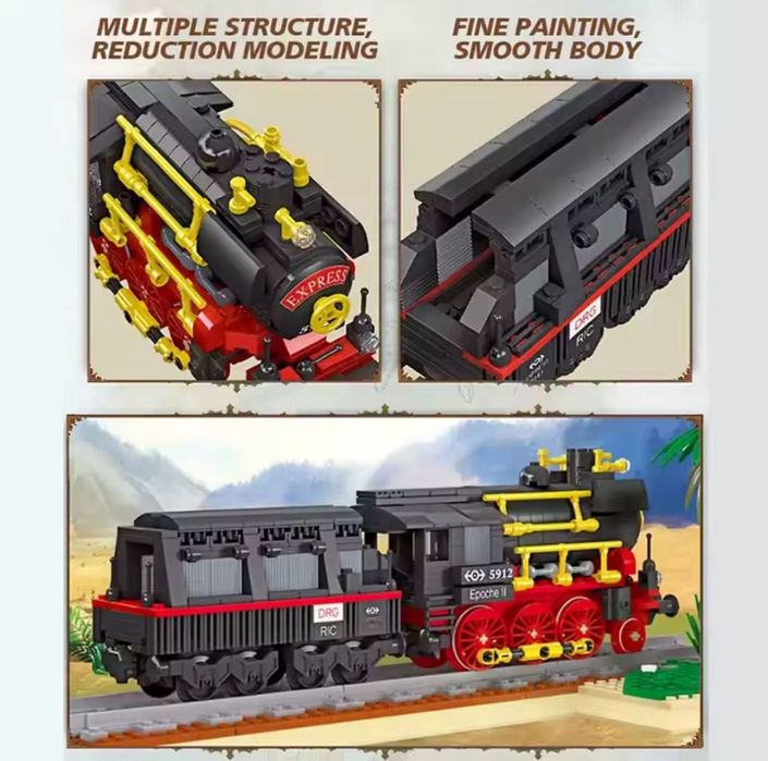 Конструктор паровоз 1в1 Lego 59008 поезд Лего 676 дет: 1 700 грн