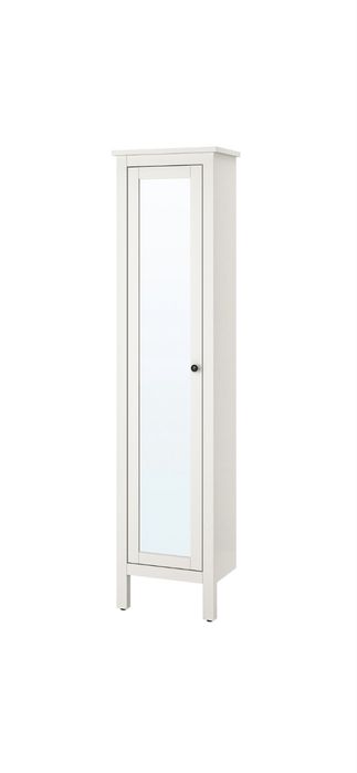 Armario alto com porta e espelho branco