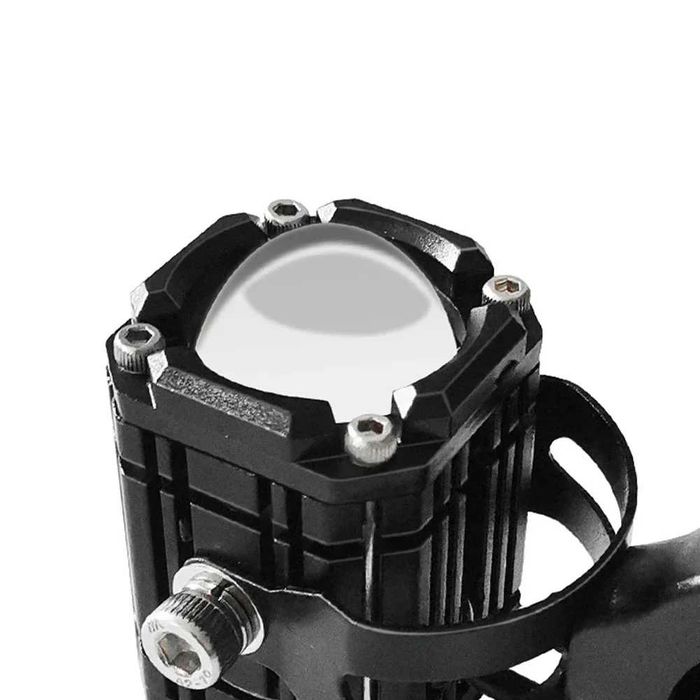 Par de Faróis Auxiliares Bifocais LED 3 Cores Branco/Amarelo/Vermelho