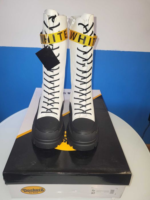 Buty Damski Dockers by Gerli 51ev204 Buty za kostkę białe rozmiar 37