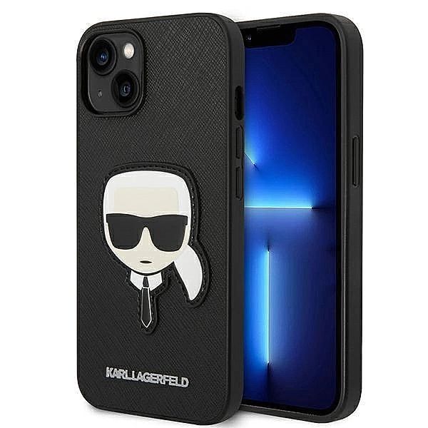 Etui Karl Lagerfeld Saffiano Karl's Head Patch na iPhone 14 Plus - cza