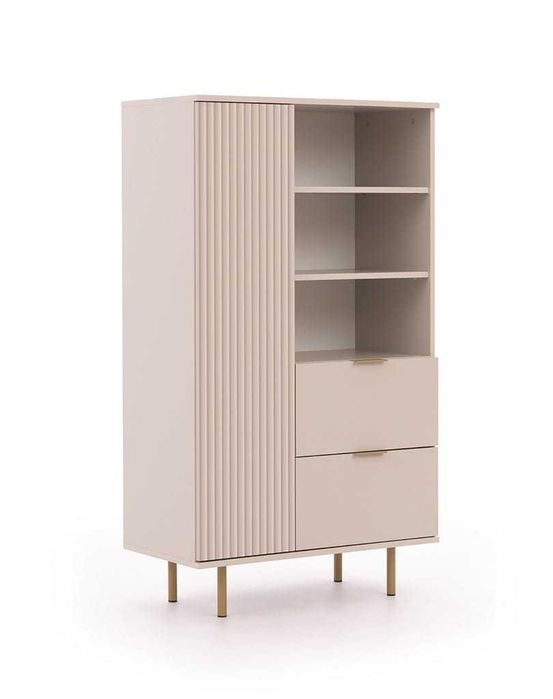 Regał niski Nubia 80x140x41 (czerń lub kaszmir) Darmowa dostawa