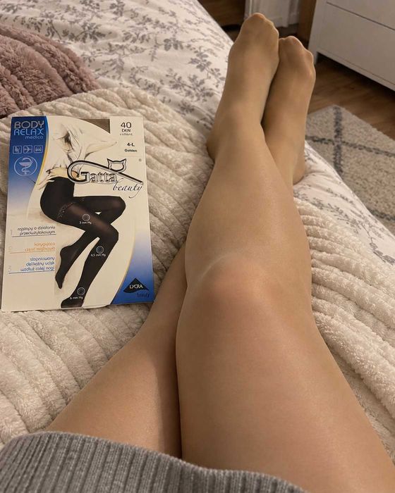 Gatta Body Relax Medica 40 DEN L Golden rajstopy uciskowe modelujące