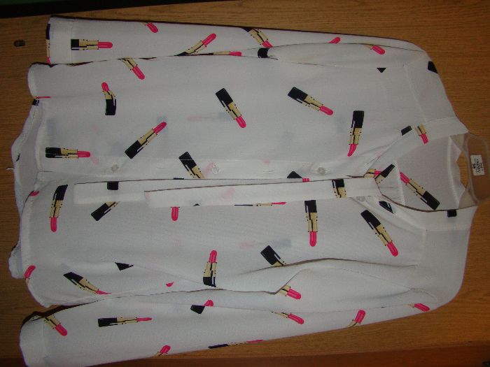 Elegancka bluzka szminki 36/38 S/M