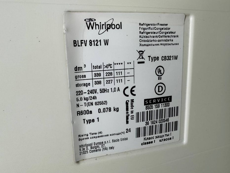 Холодильник з морозилкою Whirlpool