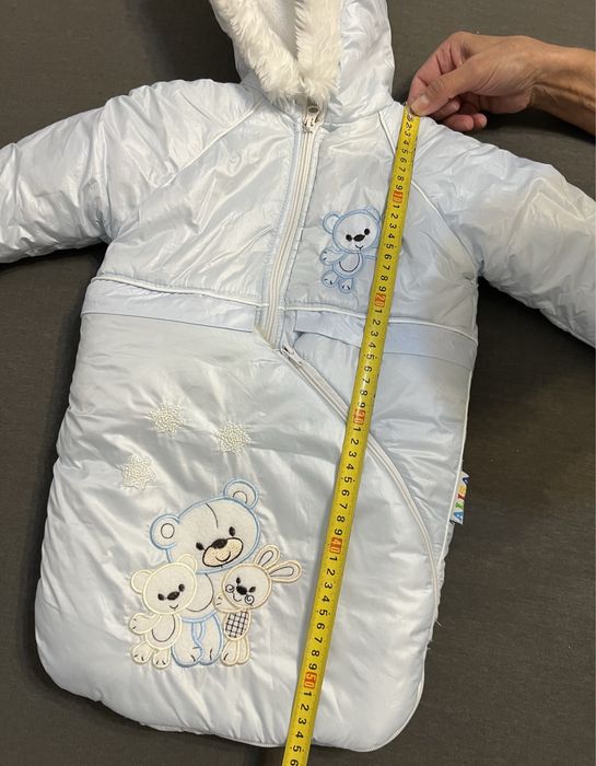 Ocieplany zimowy kombinezon śpiworek 0-18