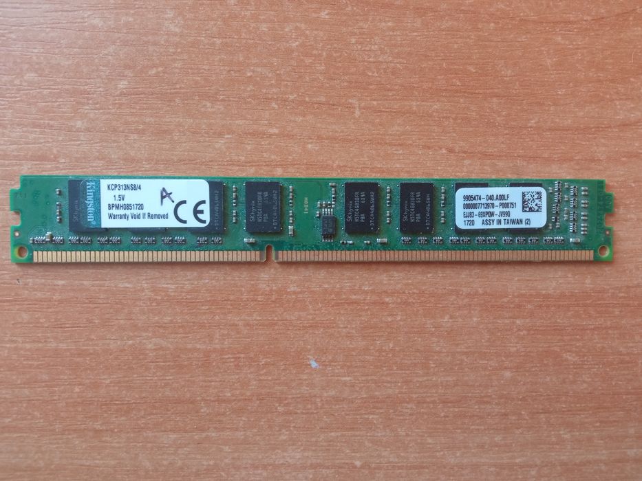 Оперативна пам'ять 4 Гб, DDR3 1333Мгц 10600 Мб/с, Kingston