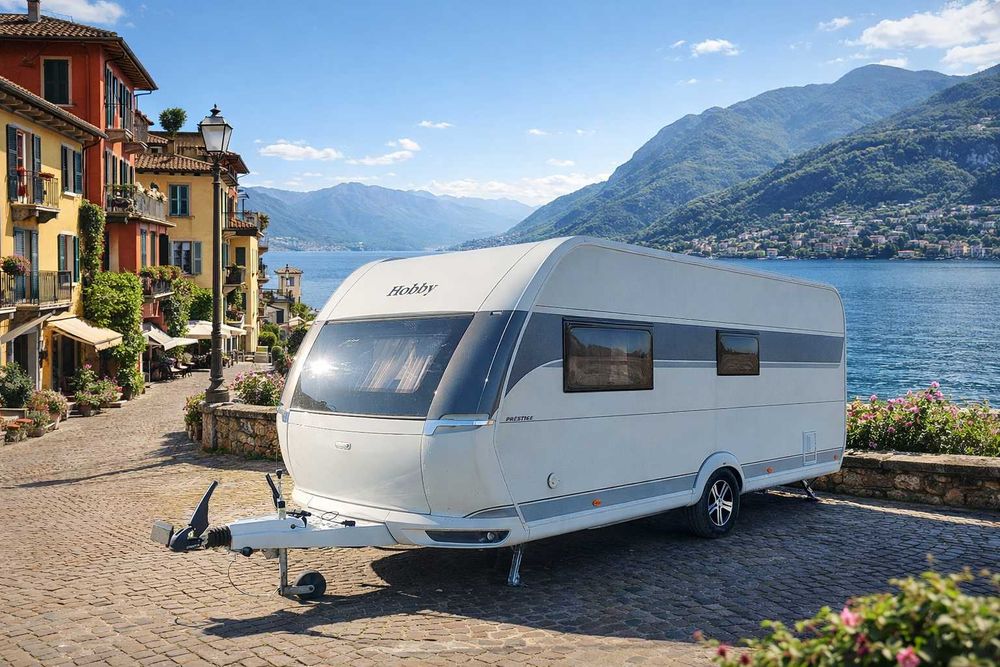 WYNAJEM / NOWA Przyczepa Kempingowa Hobby Fc 560 Prestige PREMIUM