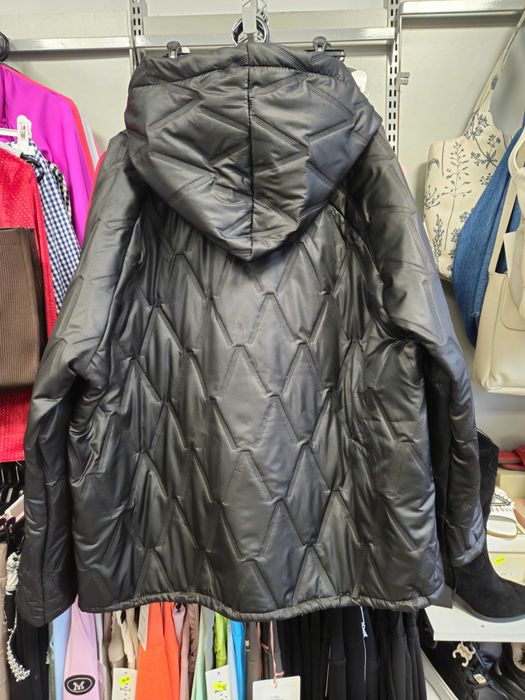 Kurtka pikowana przejściowa czarna plus size Italy !!!