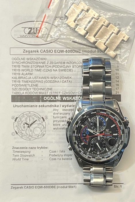 Zegarek CASIO EDIFICE seria EQW-500DBE model 5041