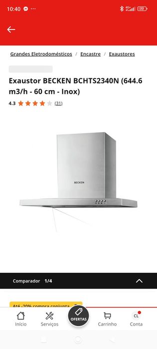 Vendo exaustor becken