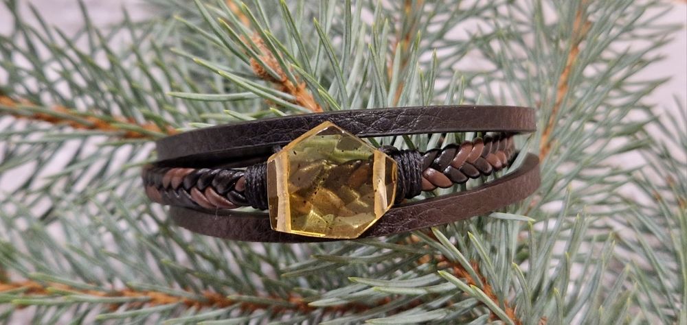 Bransoletka z bursztynem