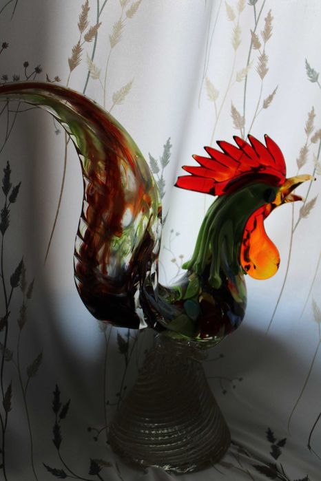 Szklany kogut murano