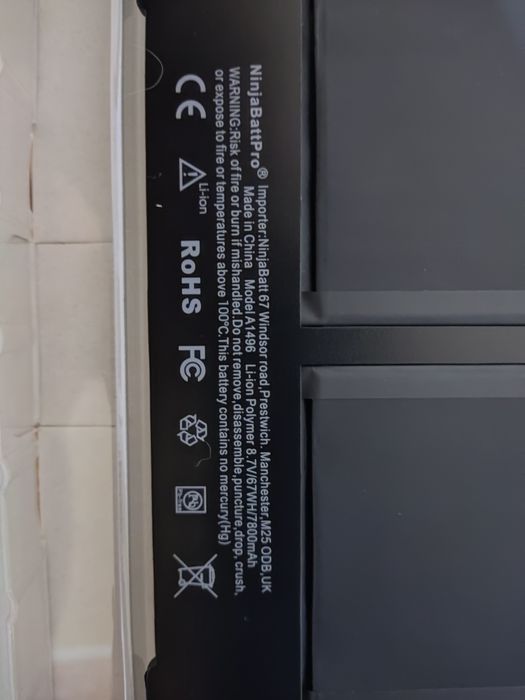 Акумулятор A1496 для Macbook air 13 (2010-2017)