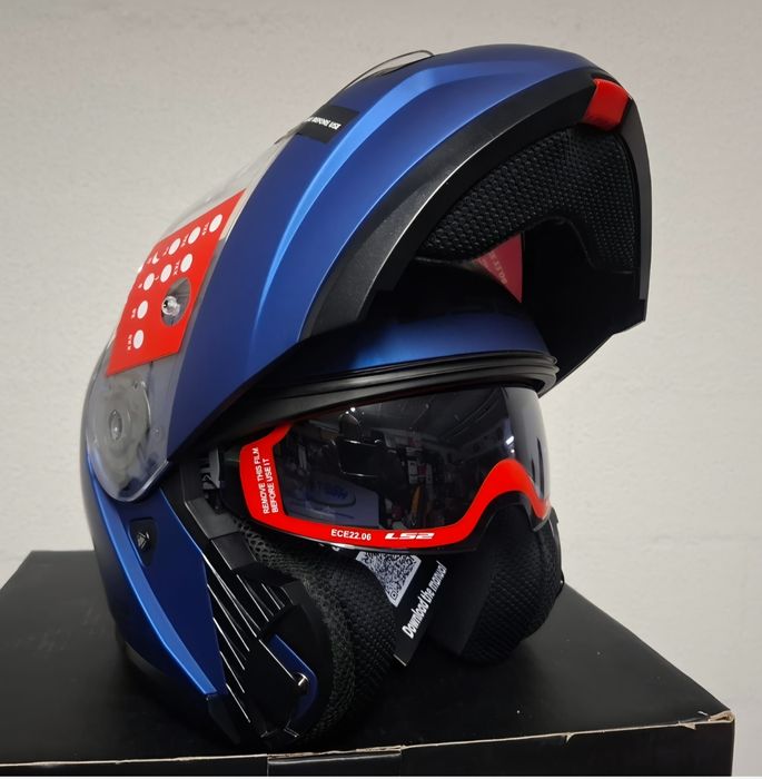 Capacete Modular LS2 FF908 Strobe ll Azul Matte ( M ) ( NOVO )