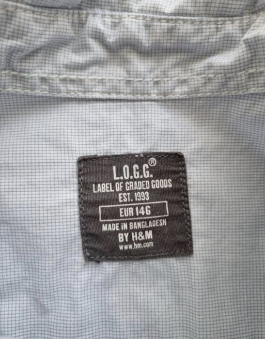 Серая рубашка на мальчика h&m 10 11 лет