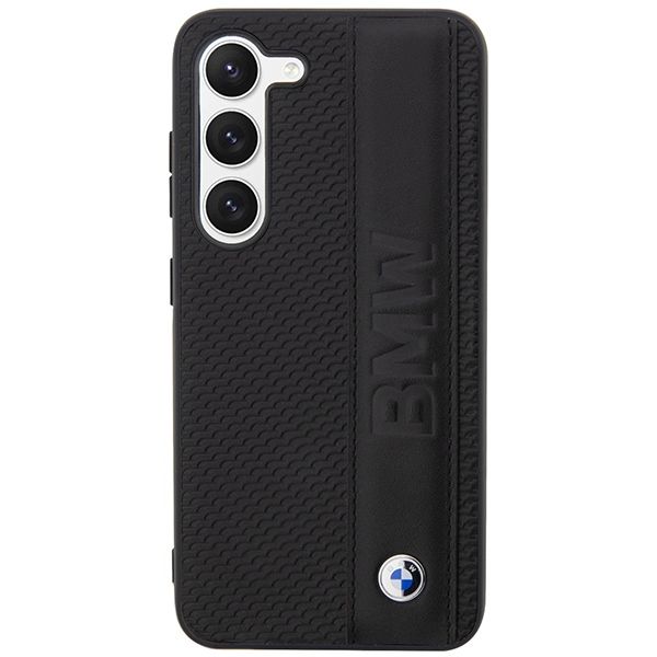 Etui BMW BMHCS23M22RDPK S23+ S916 czarny/black hardcase Leather Textu