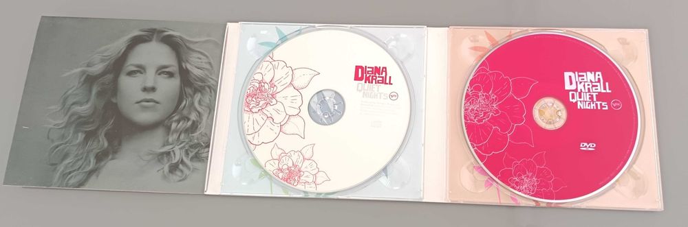 CD e DVD "Quiet Nights" de Diana Krall, em bom estado, como novo