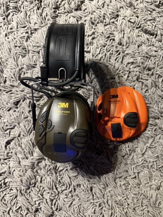 Słuchawki aktywne strzeleckie peltor sporttac zielone + pomaranczowe