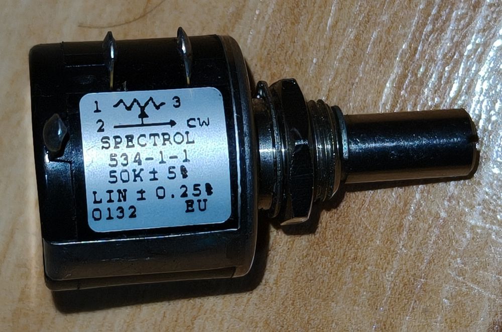 Potencjometr wieloobrotowy SPECTROL 534 50kΩ 10-turn LIN 0.25%