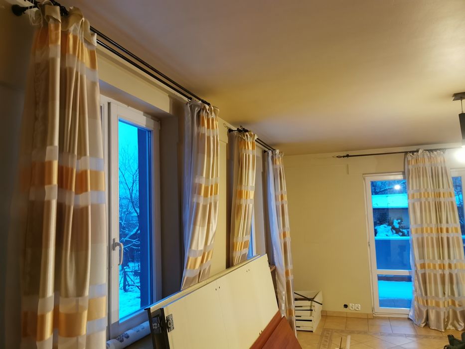 5x karnisz z zasłonami i firankami 250cm wysokość