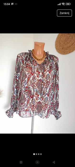Bluzka w stylu boho H&M