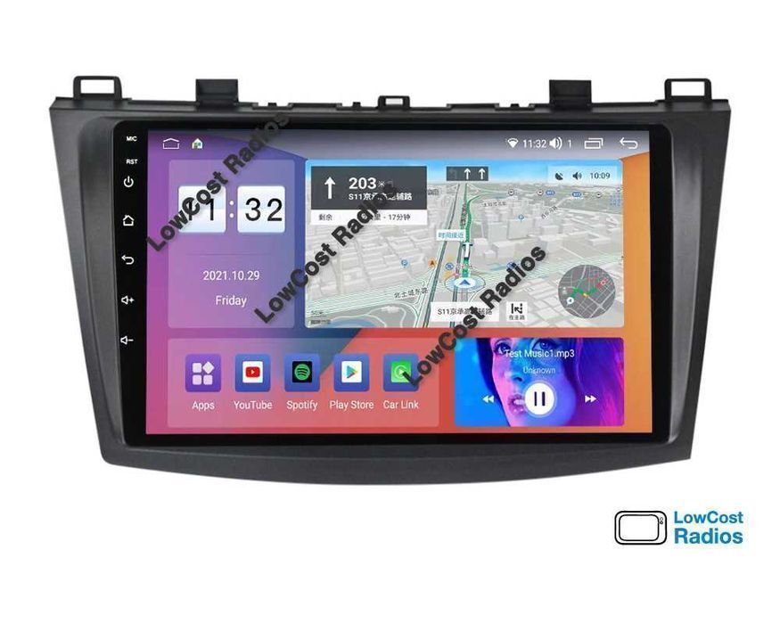 Auto Rádio GPS 9 Polegadas ANDROID MAZDA 3 (2004 a 2012) | BT USB WIFI | CARPLAY • ANDROID AUTO