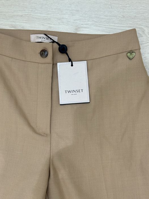 Брюки штаны шерстяные женские twinset camel 42-44