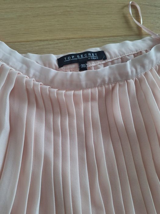 Spódnica plisowana top secret rozm. 36 delikatny róż