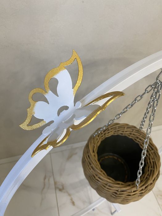 Садовий декор / Металеве кільце для підвісних кашпо