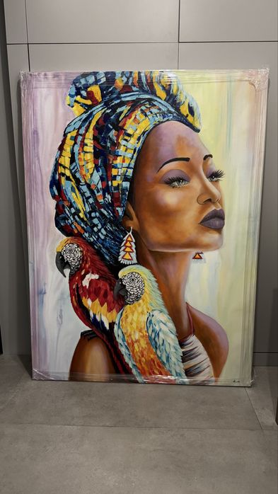 Tela pintada a mão 1,60m X 1,20m