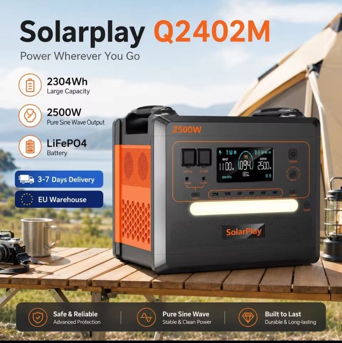 2300Wh/2500W Зарядна станція резервного живлення Solarplay Q2402