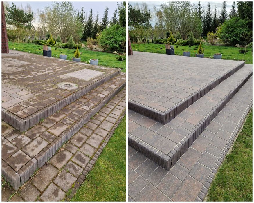 Mycie kostki brukowej, elewacji darmowa wycena próba Koszalin okolice