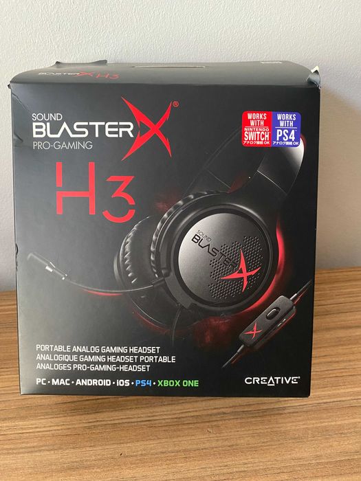 NOWE Słuchawki Sound Blaster H3 CREATIVE z mikrofonem