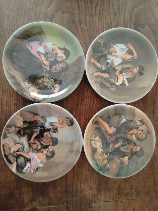 4 pratos de coleção Wood & Sons "The Beggar Boys"