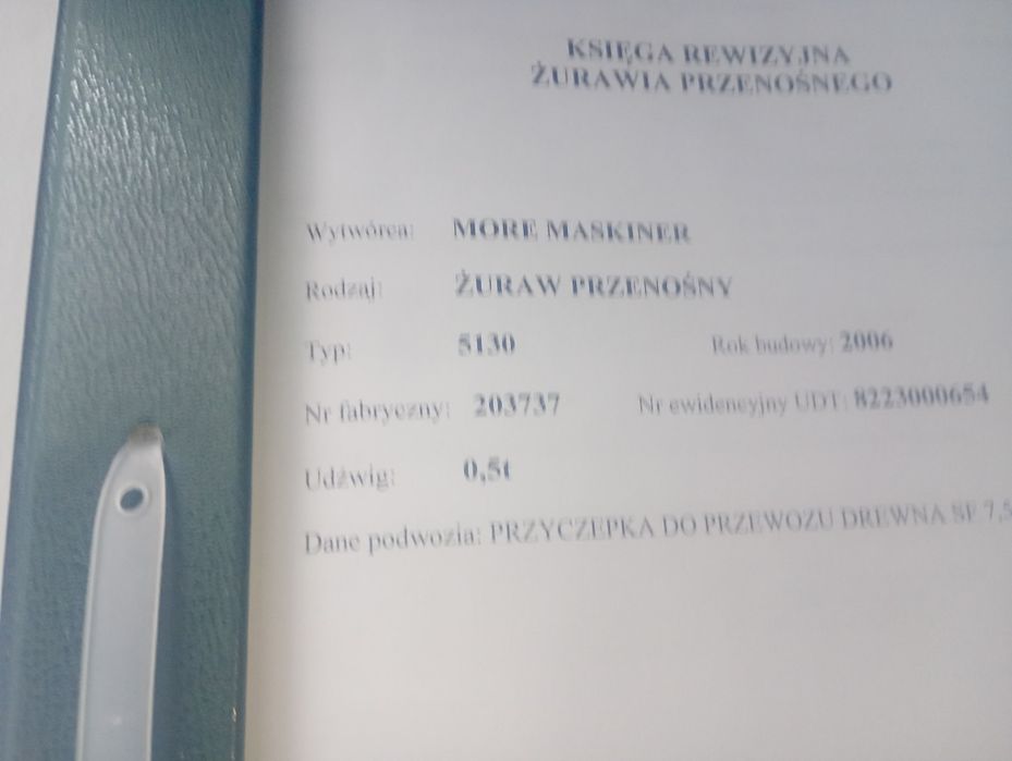 Przyczepa leśna z HDS 7.5 ton