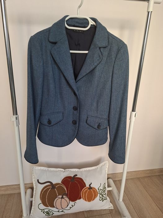 Sisley żakiet wełna wiskoza 36 idealny stan