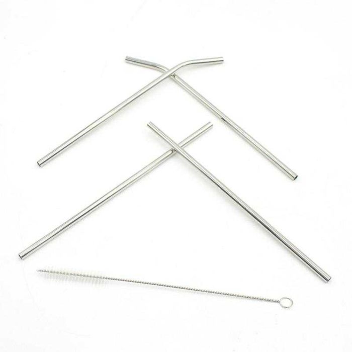 Pack 2 Palhinhas + escova reutilizaveis ambiente