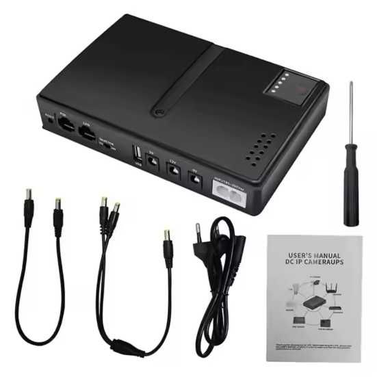 Безперебійник-повербанк на змінних акумуляторах до 16000mAh 18W