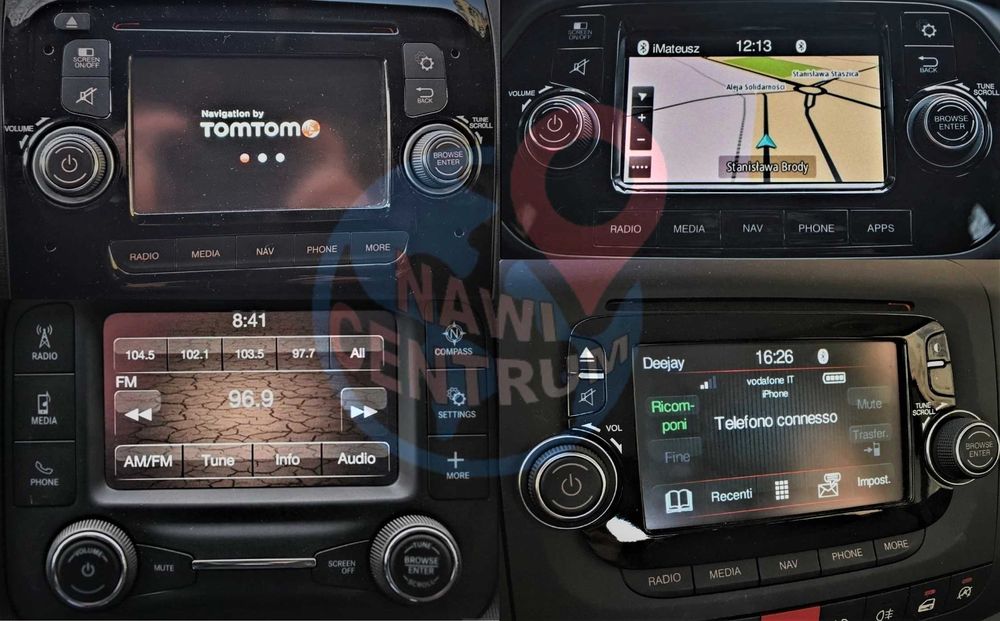 Mapy 2026/2027 Radary Fiat 500 Ducato Doblo MiTo Renegade Boxer Jumper